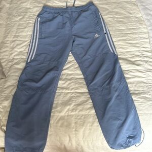 Baby blue adidas sweatpants